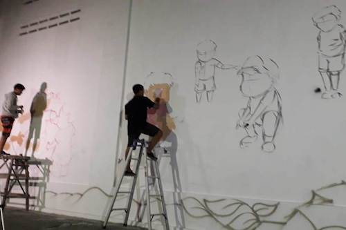 Keseruan Mural Dolanan Tempo Dulu Di Kediri